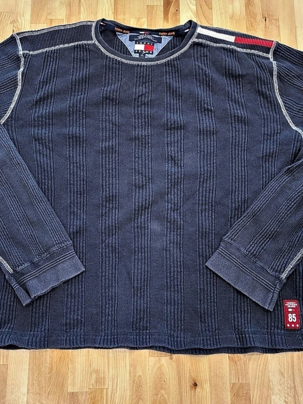 Tommy Hilfiger Tommy Jeans Waffle Thermal Long Sleeve Shirt Large